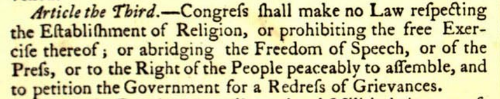 Original Bill of Rights published by The State of Rhode-Island and Providence-Plantations, 1789