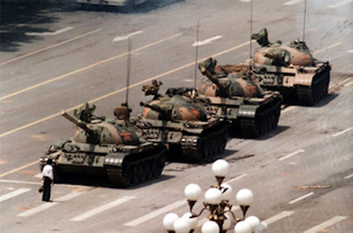 Tank Man at Tien an men Square